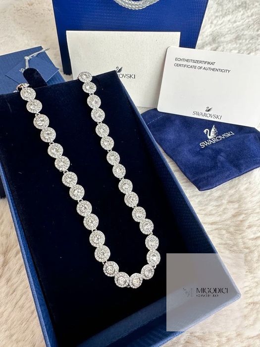 Lantisor/Colier Swarovski Model Angelic Una Silver