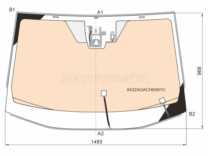 Стекло лобовое Toyota Rav 4