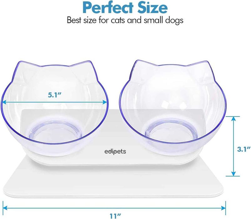 Bol reglabil pentru câini și pisici Edipets – ergonomic gât și coloană