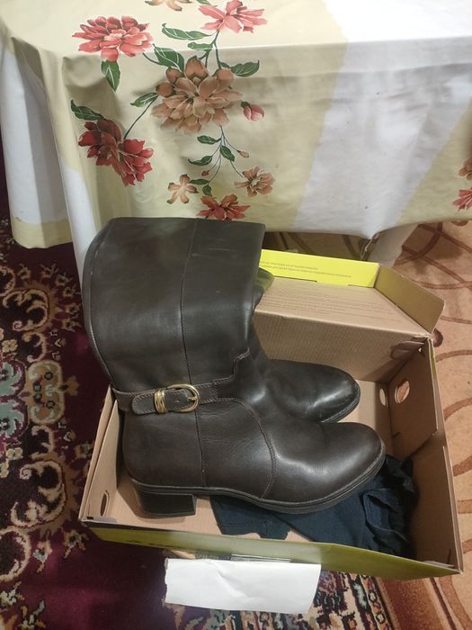 Сапоги димесизонные, кожанные