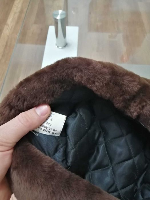 Caciula ristop  cu blana naturala