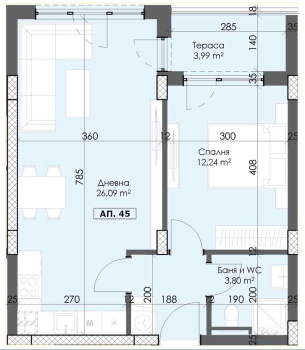 Продава се Двустаен апартамент в Пловдив, Тракия - 71 кв.м за 905 €/кв.м - Снимка #1