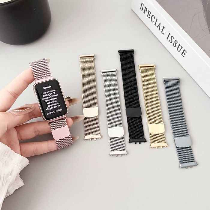 Milanese магнитна верижка каишка Samsung Galaxy Fit 3 Галакси Фит 3