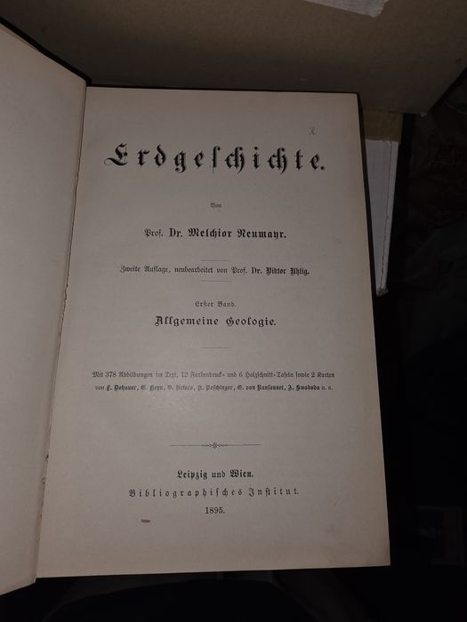 История на Земята Erdgeschichte от Мелхиор Ноймайер 1895