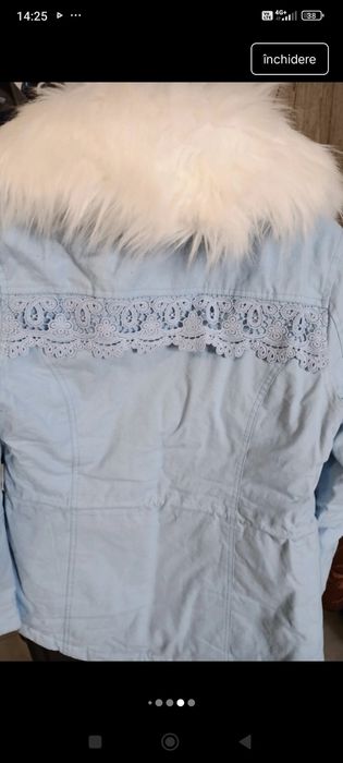 Geacă cu guler detașabil șnur in talie My Mo