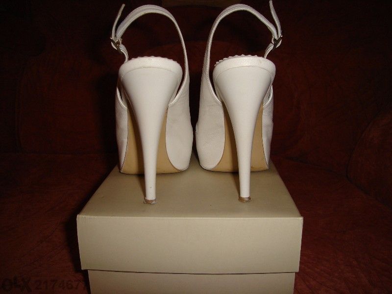 дамски сандали с висок ток "Дарио Бруни" - естествена кожа