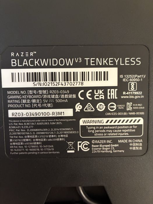 Клавиатура Razer BLACKWIDOW V3