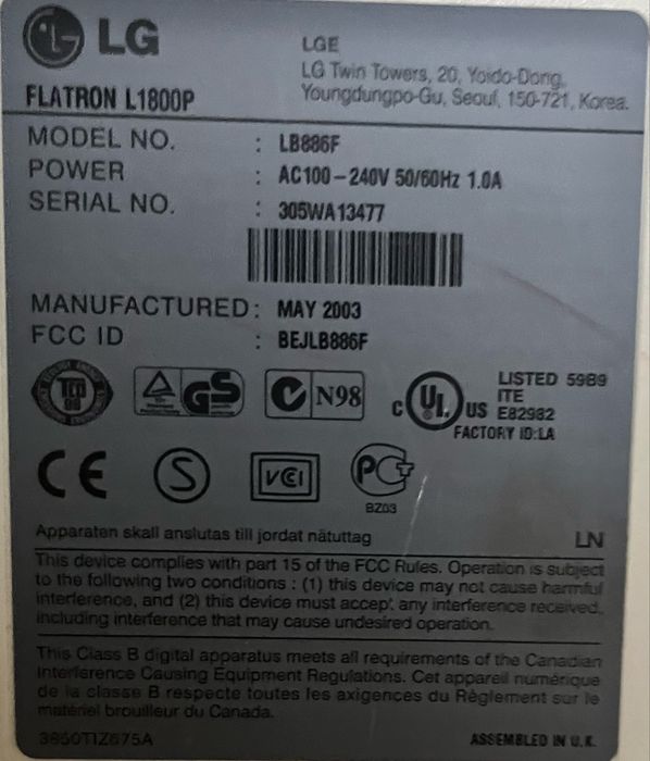Продам монитор Lg