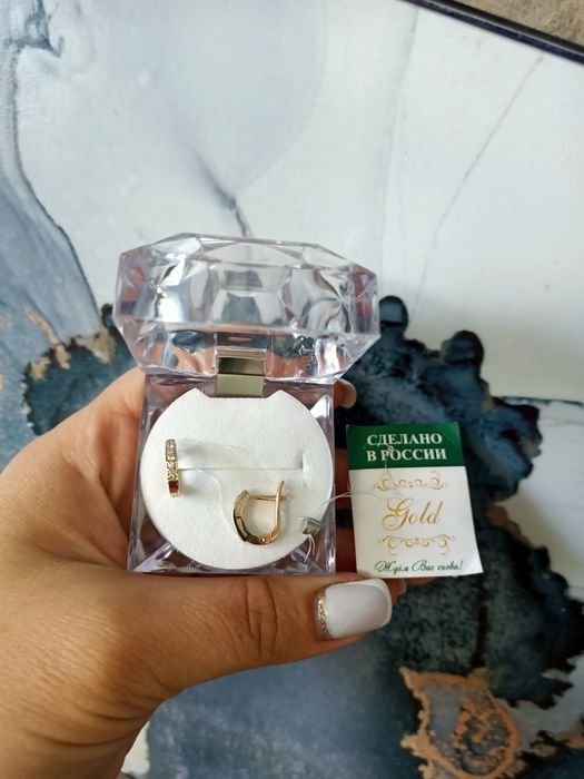 Новые золотые серьги серёжки детские женские