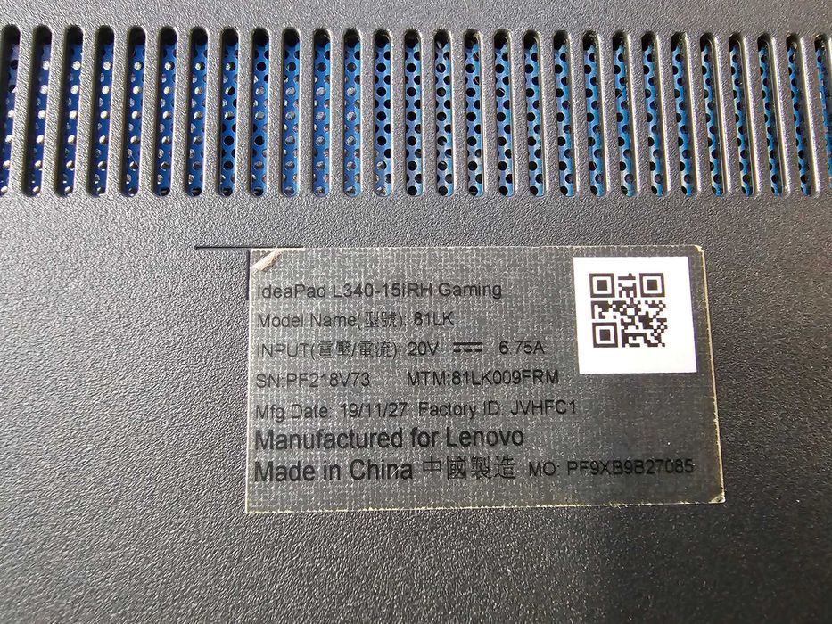 Lenovo IdeaPad L340 15IRH GAMING I7 - 9750h , 8gb ram , Gtx 1050