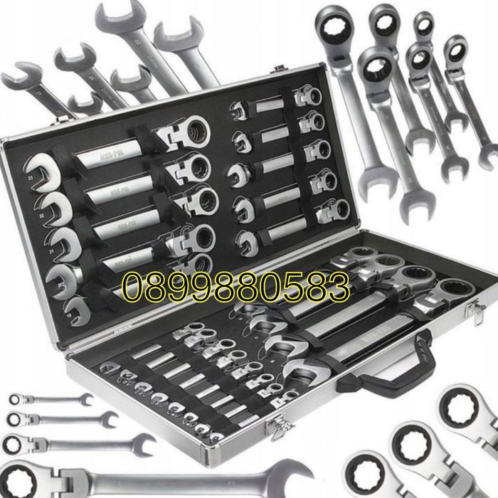 Звездогаечни тресчотни чупещи ключове от 6мм до 32мм Kraft