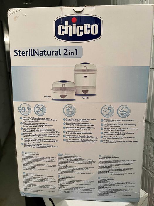 Sterilizator Biberoane/Suzete electric modular cu aburi Chicco 2in1
