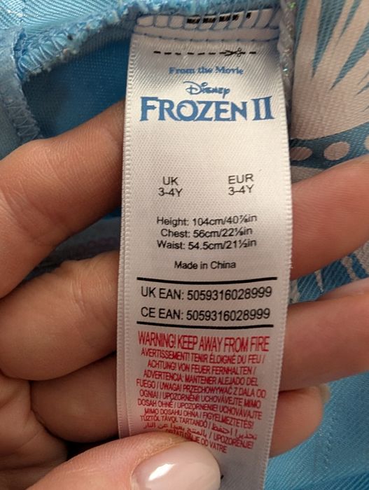 Платье Эльзы оригинал Disney