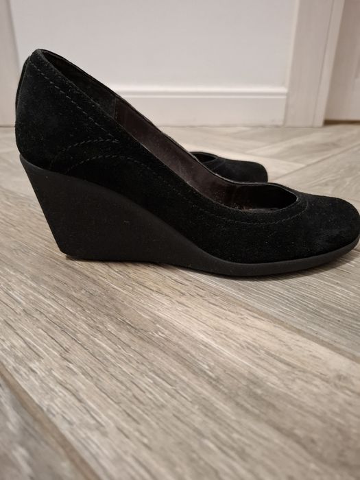 Pantofi dama din piele intoarsa, negri