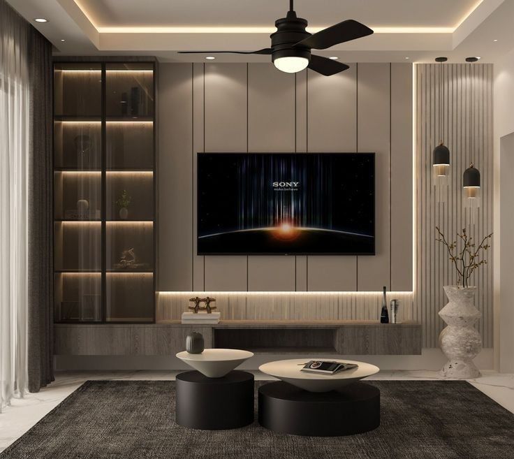 Zamonaviy uy uchun individual TV zona.