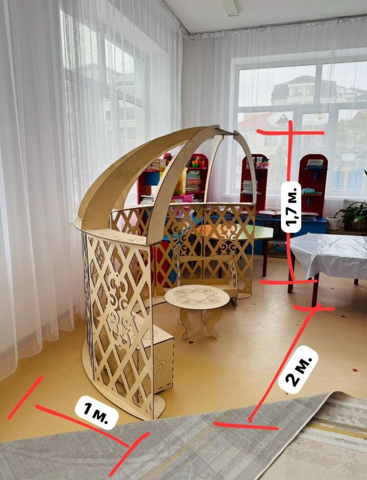 Киіз үй - Юрта - Ағаш үй для детсада. Балабақша.