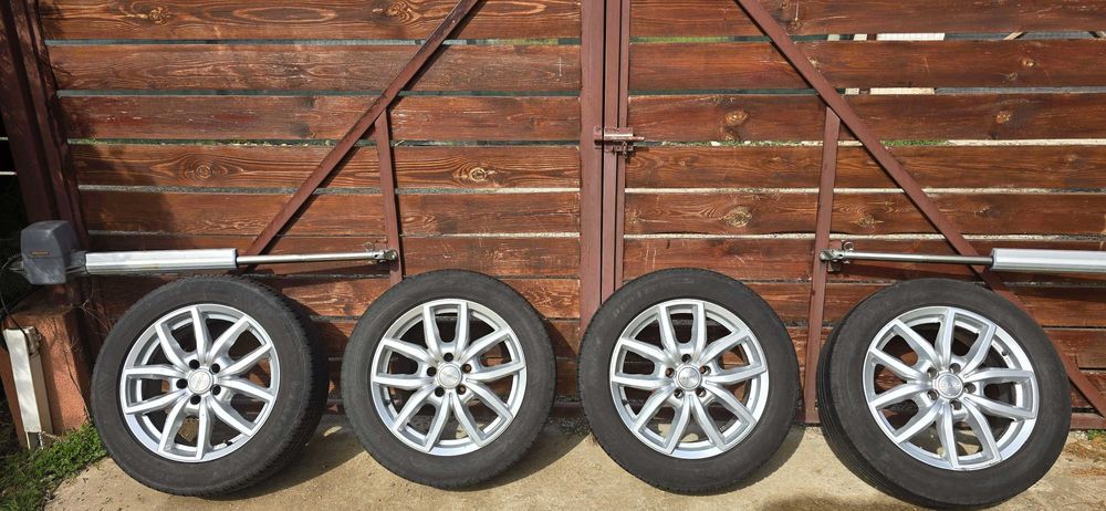Set 4 jante Denzent 17" + anvelope de vara in stare buna 225/55/R17