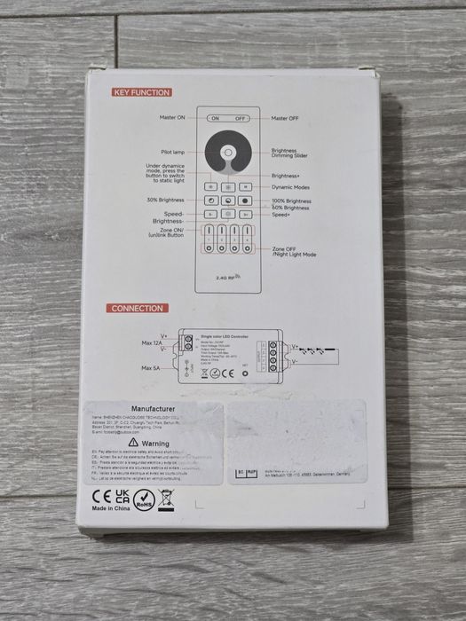 Controler LED FCOB 5050 SMD COB + Telecomandă RF 2.4GHz (4 zone)