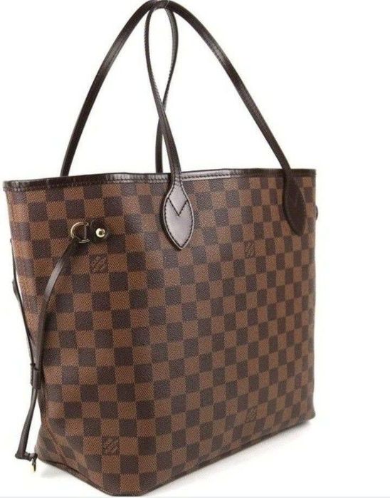 Geanta piele naturala ,model Neverfull, card,certificat,saculet etichetă/France