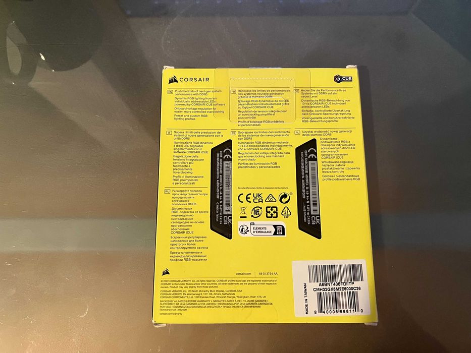 32GB (2x16) Corsair DDR5 RGB 6000MHz