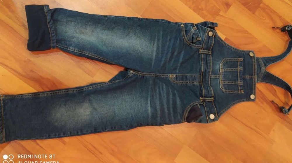 Джинсы комбинезон на флисе