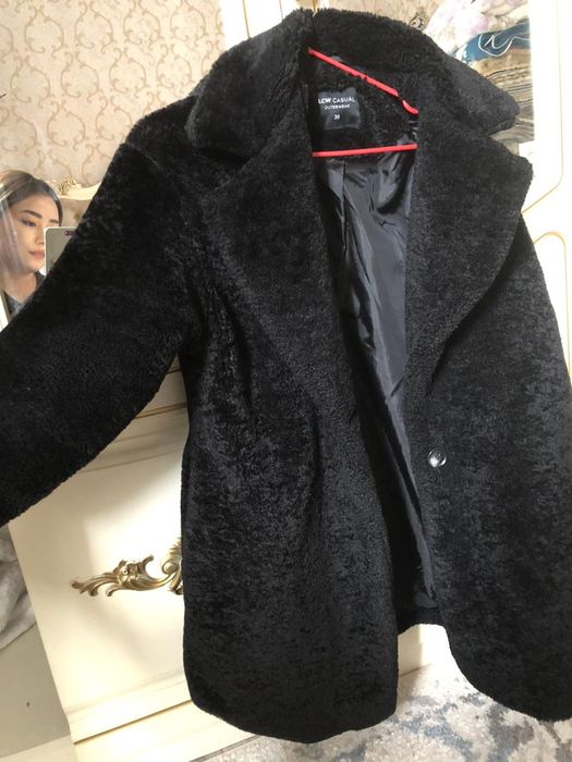 Черная Эко Шуба зимний
