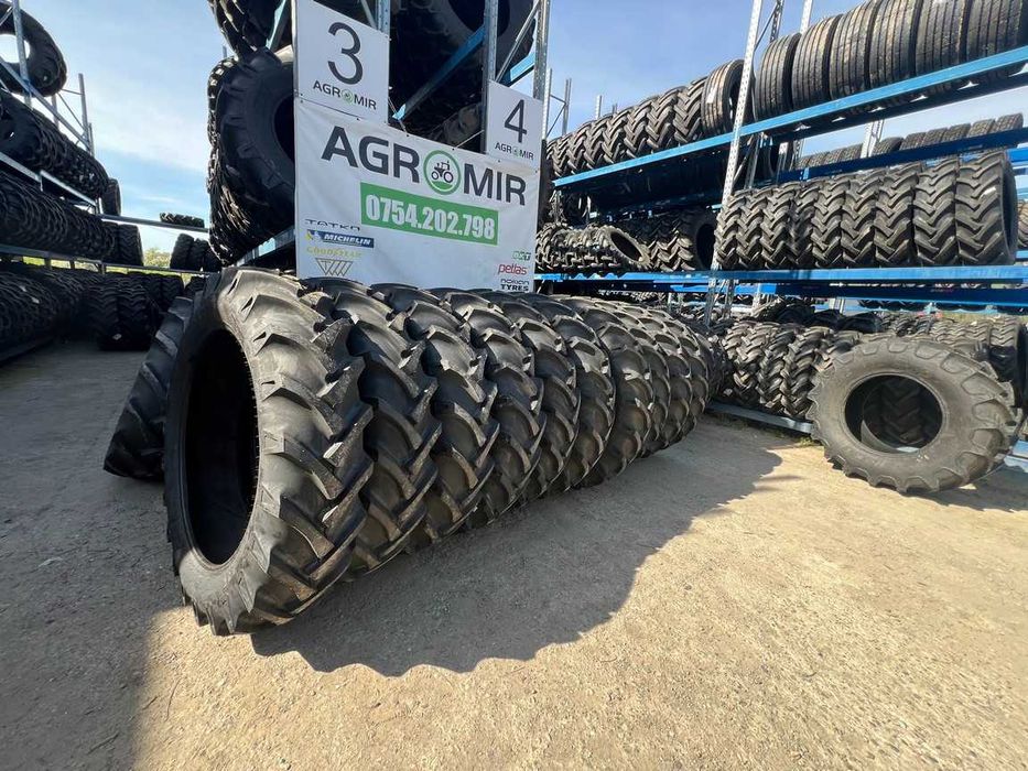 Cauciucuri noi 14.00-38 cu 8 pliuri pt tractor U650 cu livrare rapida