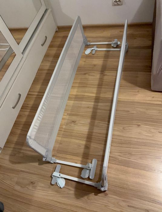 Protectie Laterala Gri Honey Baby pentru Pat - 150x40cm