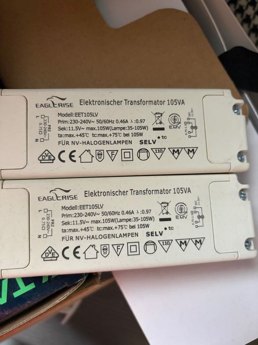 30+ Халогенни крушки OSRAM AR111, 12V, 50W, 24, заедно с адаптори, символична цена от 1 евро на брой