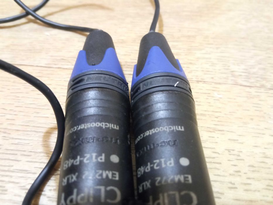 Vand 2 microfoane Micbooster Clippy EM272 XLR + setup binaural