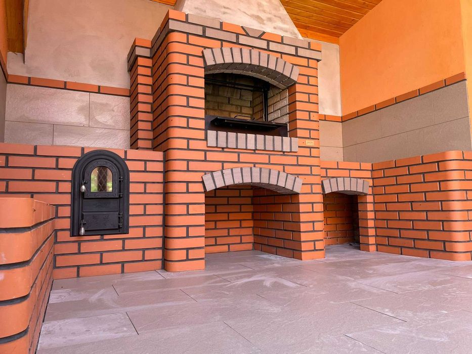 Cărămidă aparentă roșie pentru grătar - cuptor -