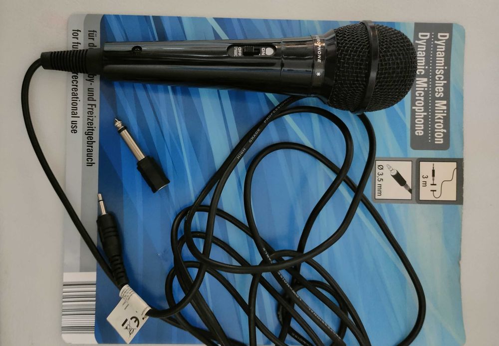 Dynamic микрофон 600 ома  ,76 dB обхват 80-12000 Hz + адаптер 6,3 mm