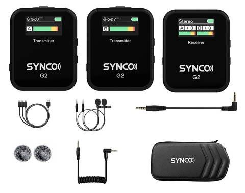 Synco G2 A2 set doua lavaliere wireless 2.4ghz sigilat