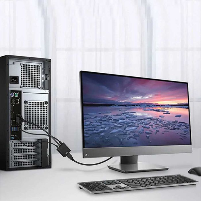 Cablu convertor VGA la HDMI cu audio si alimentare Full HD NOU