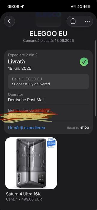 Elegoo Saturn 4 Ultra 16k    imprimanta 3d rasina