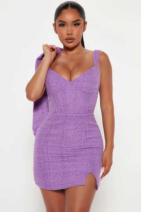 FASHION NOVA Комплект От Туид - Рокля и Сако