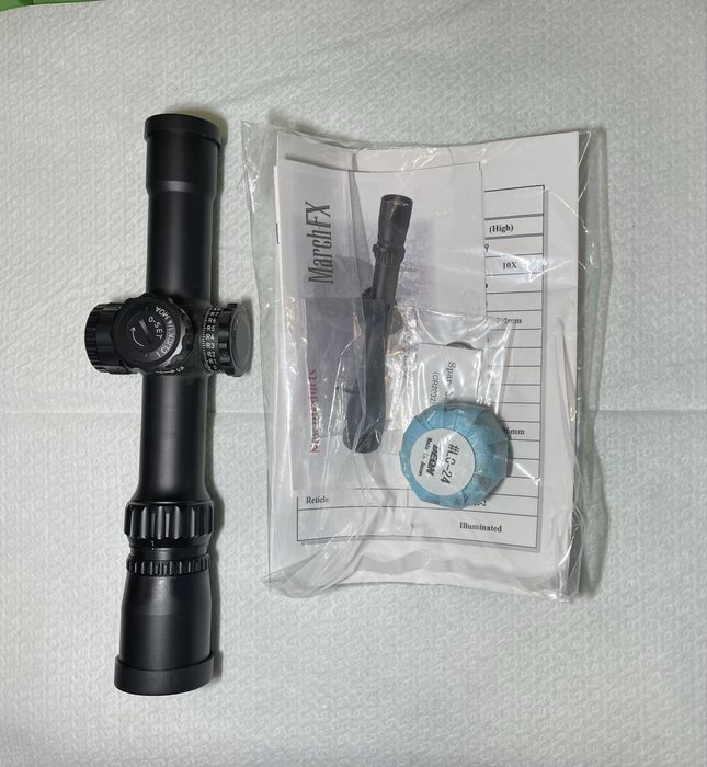 Vând lunetă MARCH 1 - 10 X 24 reticul iluminat MTR 2 , absolut noua , în cutie . Diametrul 30 mm . Preț 5000 RON