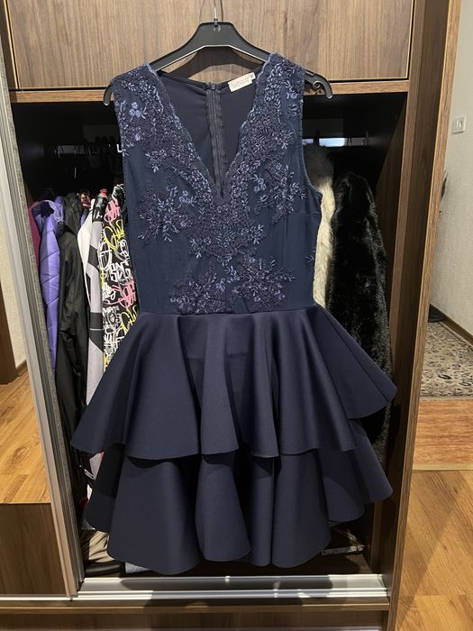 Рокля дантела и неопрен