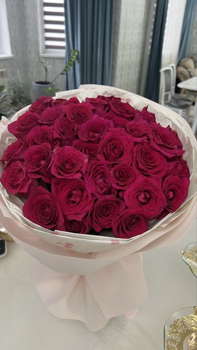 Цветы 41 роза розовые