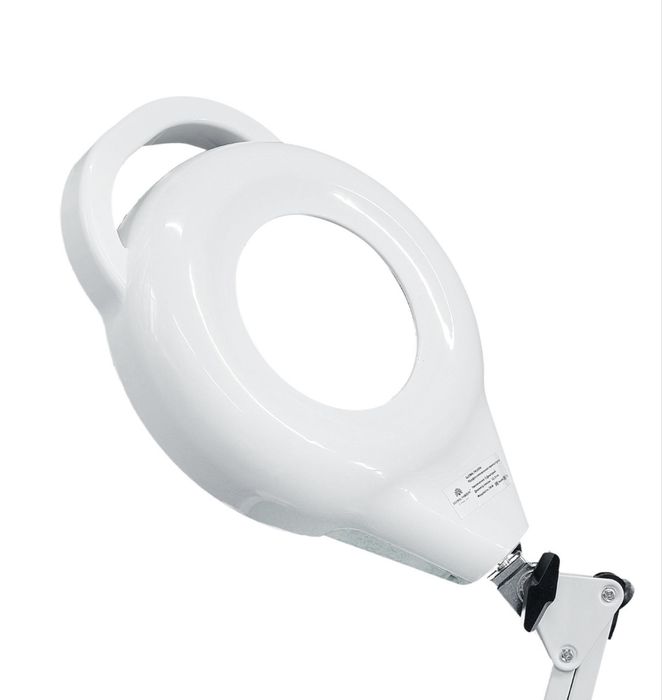 Lampă Cosmetică LED cu Lupă 5x, Braț Articulat Reglabil, Putere 24W, Fixare cu Menghină, Alb