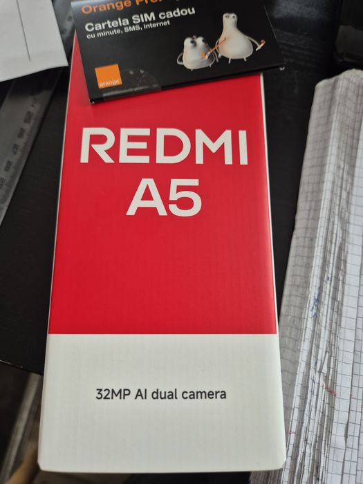 Rredmi A 5 negru  bonus cartela Orange