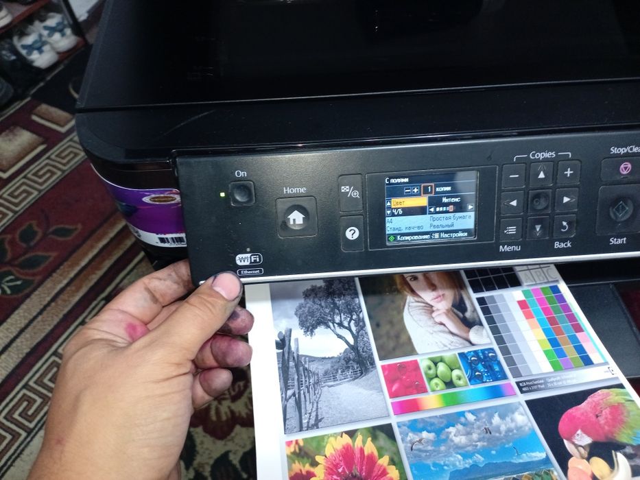 Epson 535 WI Fi bor.KOPY_SKAN_PRINT_6 rangli dyuzi100% idialni holatda