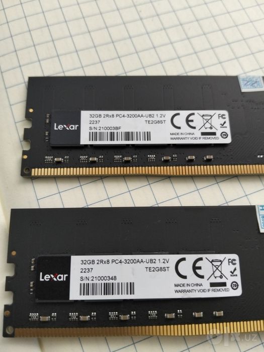 Operativ Xotira Lexar 32 GB 3200Mhz Yangi