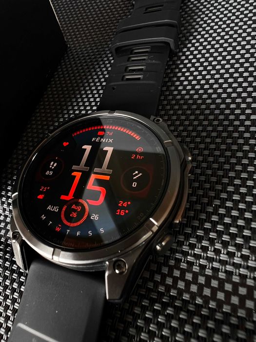 Vand ceas Garmin Fenix 8 47mm | AMOLED | SAPPHIRE | DLC Carbon Gray
