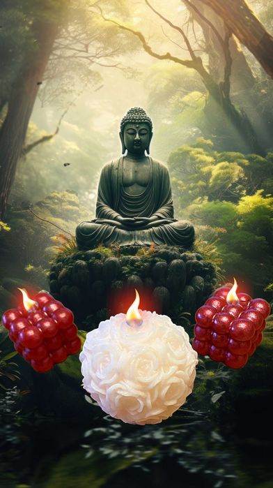 Cadou pentru persoana iubita: Lumanare pictata; Valentine’s, Dragobete