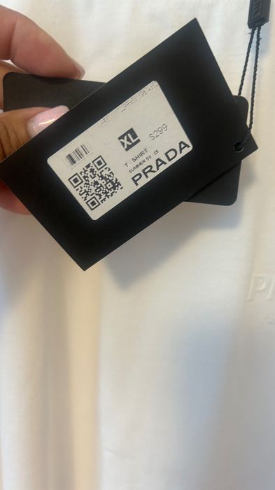 Мъжка бяла тениска PRADA, размер XL