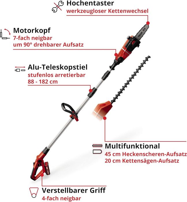 Ferestrau si trimmer Einhell Power-X-Change GE-HC 18 Li T ,sigilat