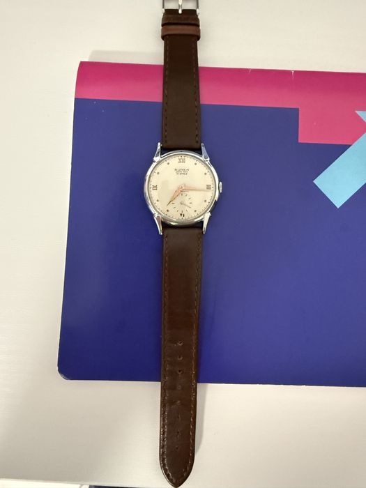 Ceas elvețian vintage Buren Grand Prix 15 Jewels, mecanic, anii ’50