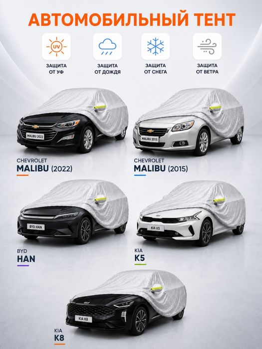 Универсальный защитный автотент PEVA для легковых авто byd kia cobalt