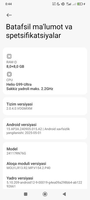 Redmi note 14  8+8 256 gb